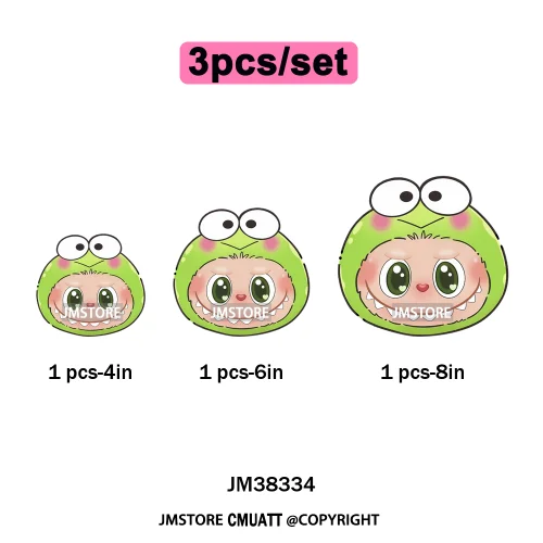 New Cartoon Costume Monster Dolls Lover DTF Printing Decals Iron on Washable Transfers Stickers Ready to Press for T-shirts