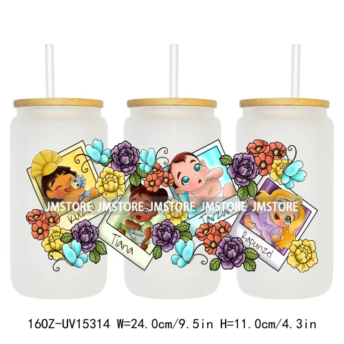 Trendy Cartoon Friends Coffee 16OZ UV DTF Cup Wraps Ready To Apply Waterproof Transfer Stickers For Libbey Glass Can Tumbler