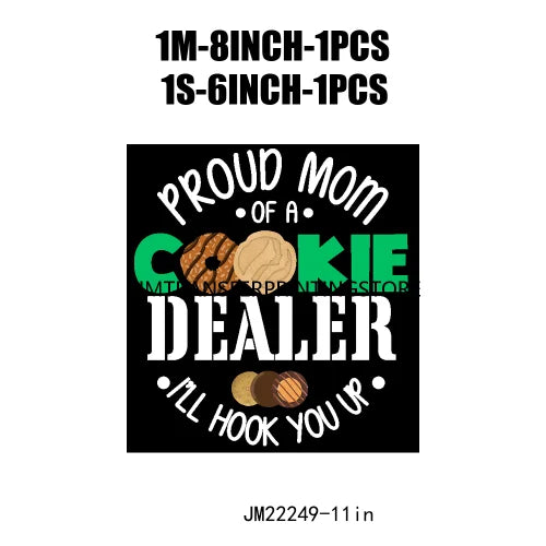 Funny In My Girl Mom Scout Cookie Era Print Logo Cookie Moms Girls Club Iron On DTF Transfer Stickers Ready To Press For Clothes