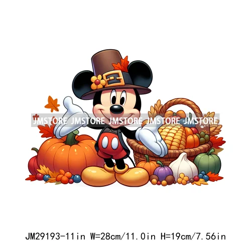 Cartoon Halloween Scary Cute Horror Characters Pumpkin Fall Vibes DTF Iron On Transfers Stickers Ready To Press For Clothing