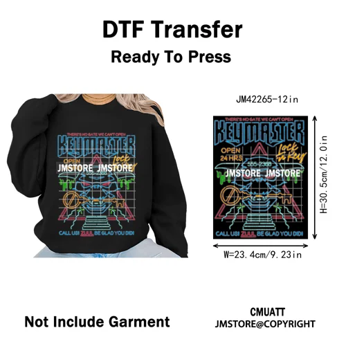 Horror Characters Halftone Movie Shows Scary Halloween Vibes Iron on DTF Washable Transfers Stickers Ready to Press for Clothing