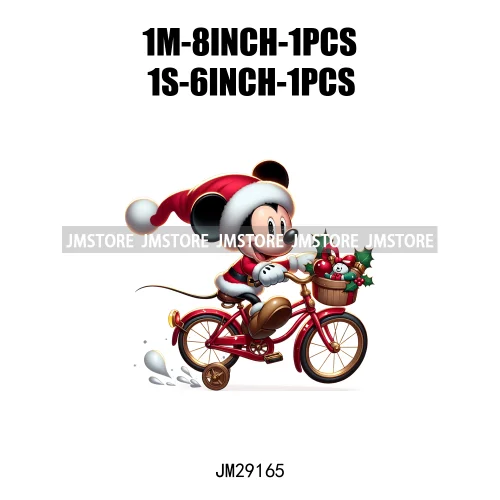 Special Delivery Characters Cartoon Santa Claus Christmas Gift Iron On DTF Transfers Stickers Ready To Press For Clothes