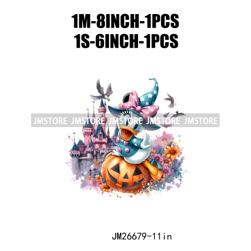 Wholesale Cartoon Character Pumpkin Halloween Scary Vibes Thermal Logo DTF Iron On Transfer Stickers Ready To Press For Clothing