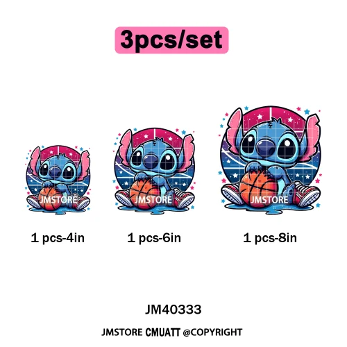 Trendy Cartoon Animal Characters Lover Cold Peel Logos Iron on DTF Washable Transfers Stickers Ready to Press for Hoodies Bags