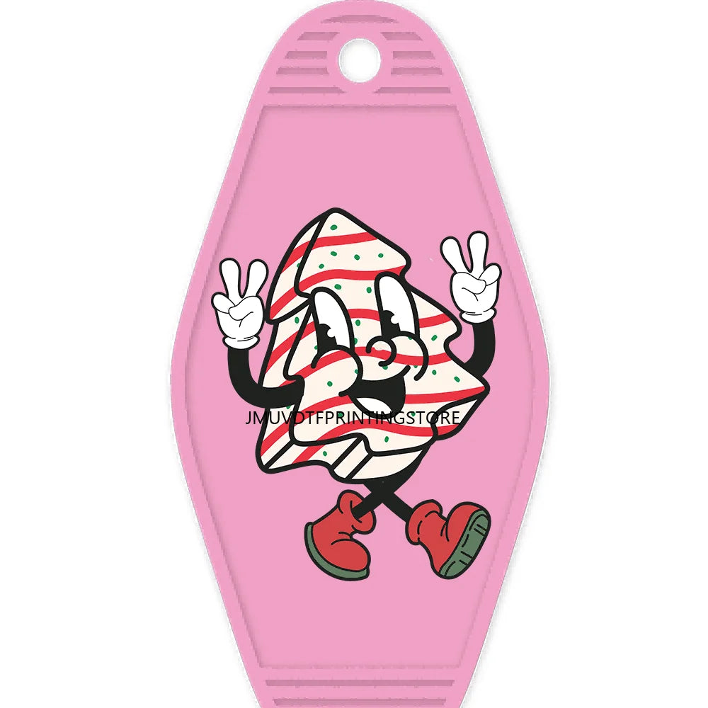 Christmas Mama Santa Claus High Quality WaterProof UV DTF Sticker For Motel Hotel Keychain ot Cocoa Season