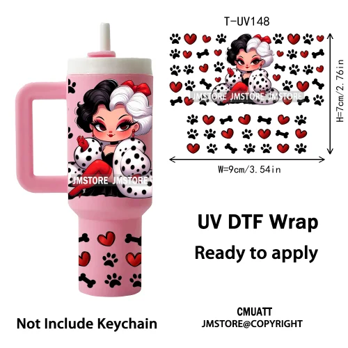 Princess Cartoon Queen Heart Wholesale Bulk UV DTF Wraps Ready To Apply Transfer Stickers Waterproof For Mini Tumbler Keychain
