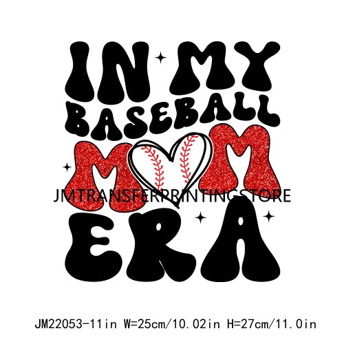 In My Ball Sport Mom Era Mother's Day Faux Glitter Dalmatian Lightning Bolt Soccer Mama DTF Transfer Stickers For Clothing