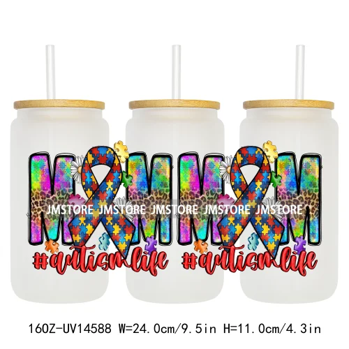 Howdy Western Mama Cowhide UV DTF Wraps Transfer Sticker Selfadhesive Waterproof High Quality For 16OZ Libbey Glass Can Tumbler