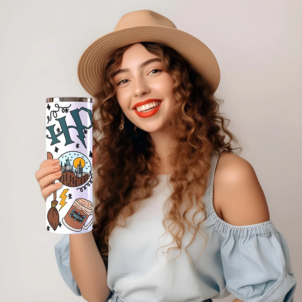 Cute Monster Doll Cartoon Character 20OZ Skinny Tumbler Wrap Ready To Apply UV DTF Transfer Stickers Durable Prints For Tumbler