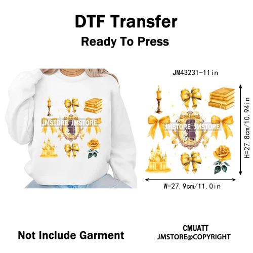 Trendy Girls Mirror Coquette Cartoon Friends Character Trip Holiday Iron on DTF Transfer Stickers Ready to Press for Sweatshirts
