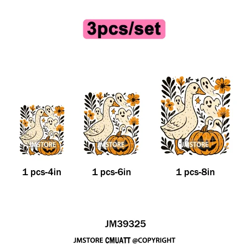 Funny Halloween Quotes Ghouls Stay Spooky Creep It Real Iron on DTF Washable Transfers Stickers Ready to Press for T-shirts Bags