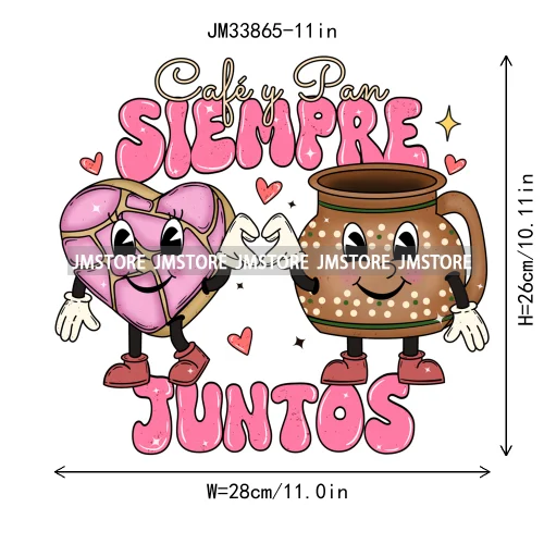 Latina Mexico San Valentine Vibes Coquette Heart Bear Cherry Love Iron On DTF Transfers Stickers Ready To Press For Sweatshirts