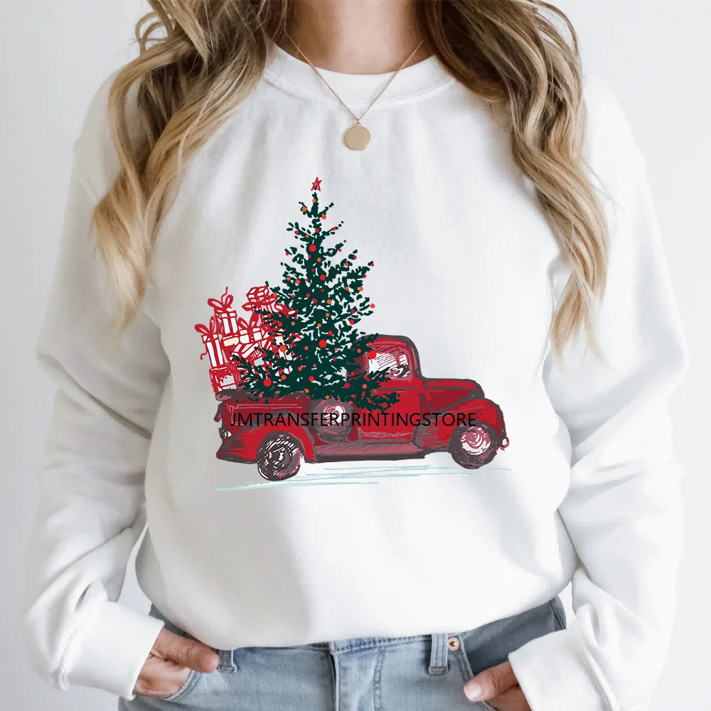 Cute Santa Kpop Inspired Movie Character Merry Christmas Holly Iron on DTF Washable Transfer Stickers Ready to Press for Textile