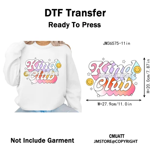 Coffee Mom Club Girlie Drink Reading Motivational Positive Quotes Iron on DTF Heat Transfers Stickers Ready to Press for Clothes