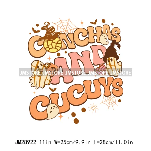 Cute Aqui Espantan Mexican Ghost Creepy Conchita Era Conchas And Cucuys Iron On DTF Transfer Stickers Ready To Press For Hoodies