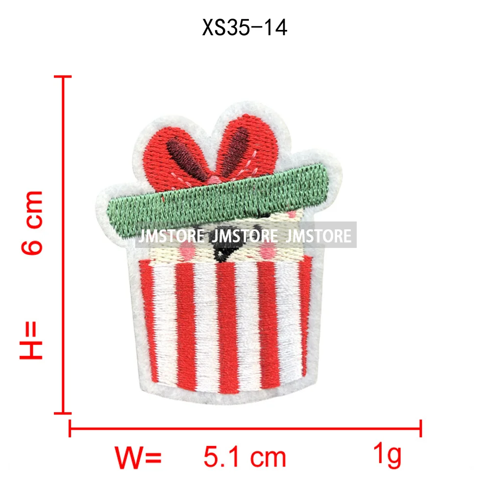 Sweet Christmas Small Size Snowman Santa Cozy Animal Xmas Holiday Gifts Kids Embroidery Appliques Iron on Patches for Clothing