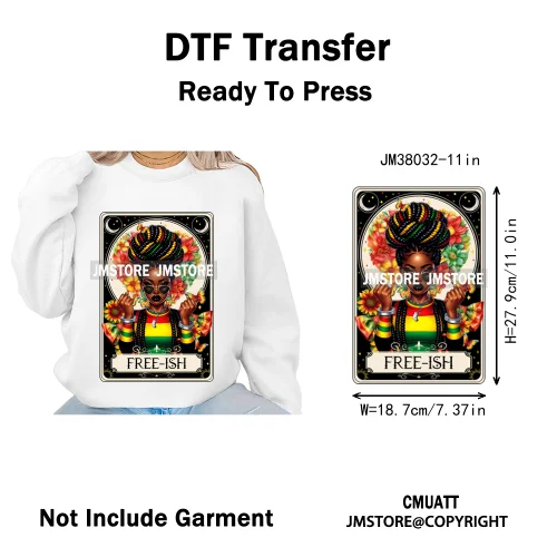 Steppin into Juneteenth Vibes Black History Independence Day Iron on DTF Heat Transfer Stickers Ready to Press for T-shirts Bags