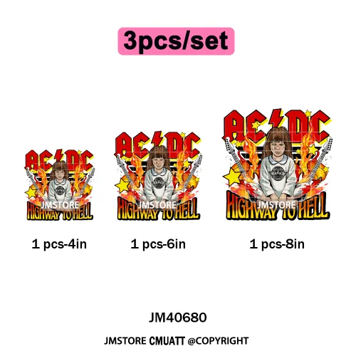 Cartoon Characters Scary Halloween Vibes Bad Killer Mom Iron on DTF Washable Transfers Stickers Ready to Press for Clothing
