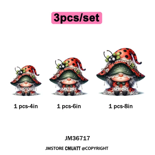 Spooky Scary Witch Girly Animal Flower Strawberry Gnomes Iron on DTF Washable Transfers Stickers Ready to Press for Hoodies Bags
