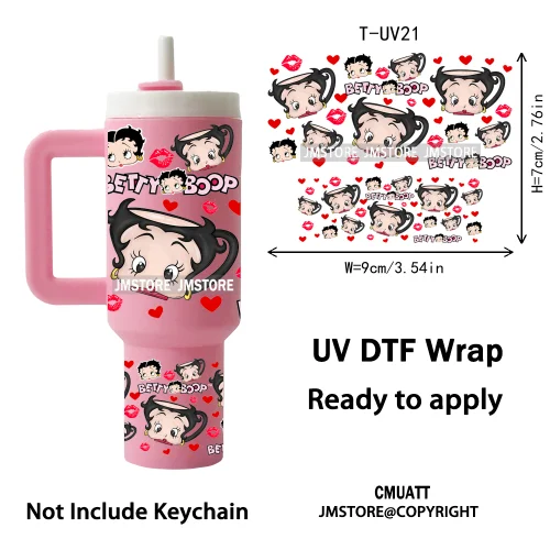 Trendy Cartoon Movies UV DTF Mini Tumbler Keychain Wraps Ready To Press High Quality Wraps UV Stickers for Tumbler Keychain