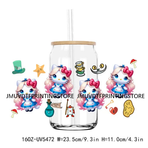 Popular Cartoon Character Sport 16OZ UV DTF Cup Wrap Transfer Stickers Custom Label Durable Waterproof Logo For Libbey Glass Can