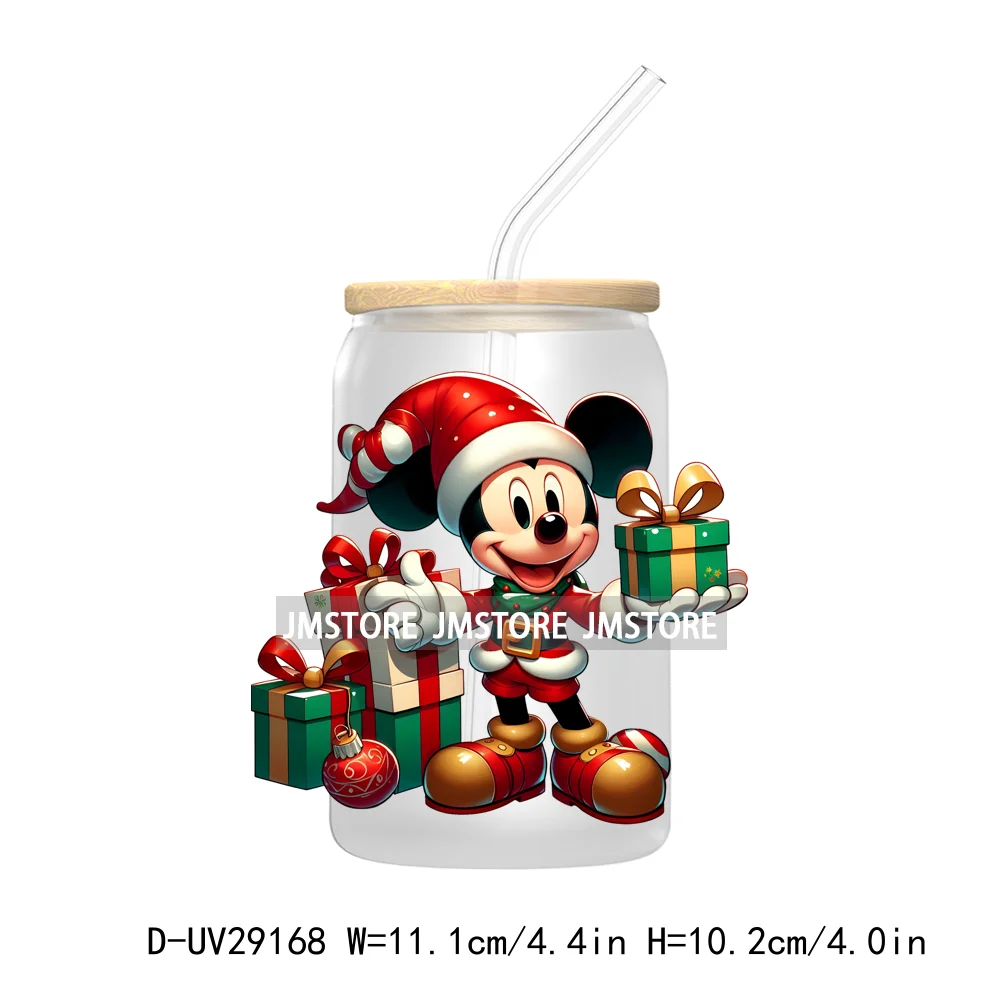 Christmas Vibes Cartoon Mouse Friends UV DTF Transfer Stickers Decals For Libbey Cold Cups Mugs Tumbler Labels Magical Kingdom