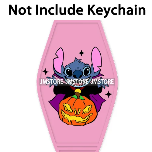 Horror Cartoon Character Halloween High Quality UV DTF Sticker Decal For Motel Hotel Keychain WaterProof Custom Spooky Season