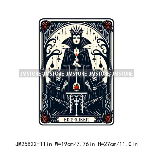 Cute Cartoon Animal Princess Characters Halloween Tarot Cards DTF Iron On Transfers Stickers Ready To Press For T-shirt Bags