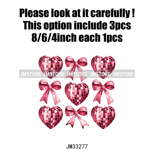 Colorful Love Heart Lips Coquette Happy Valentine's Day Iron On DTF Heat Press Transfers Stickers Ready To Press For Clothing