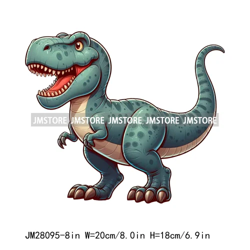 Funny Diy Dinosaur Cute Dino Nursery Animal DTF Iron On Transfers Stickers Ready To Press For T-shirts Bags