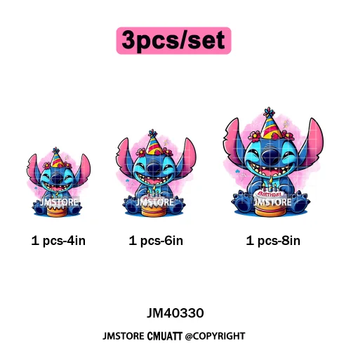 Funny Cartoon Playing Kids Love Character Thermal Printing Iron on DTF Washable Transfers Stickers Ready to Press for T-shirts