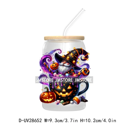 Nightmare Before Coffee Spooky Halloween Skeleton UV DTF Transfer Stickers Decals For Libbey Cold Cup Mug Tumbler Pumpkin Season