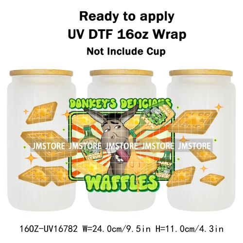 Cartoon Soft Drink Dessert UV DTF Stickers Ready To Transfer Cup Wrap Custom Labels DIY Craft For Libbey Can Glass Tumblers Mugs