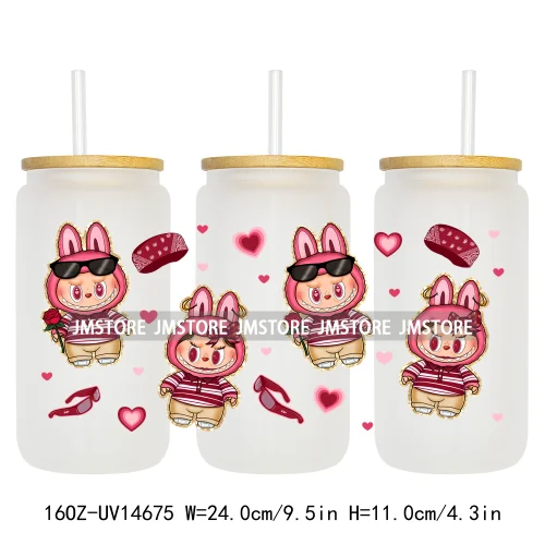 Funny Cartoon Character UV DTF Stickers Ready to Transfer Cup Wrap Custom Labels DIY Craft For Libbey Can Glass Tumblers Mugs
