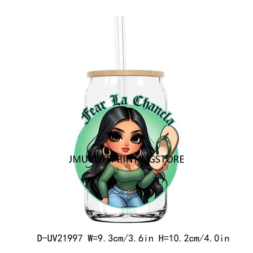 Strong Boy Girl Chincano Mom UV DTF Transfer Stickers Decals For Libbey Cold Cups Mugs Tumbler Waterproof DIY Craft Mother's Day