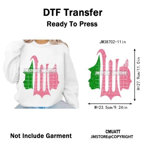 Magic Musical Movies Bad Good Witches Team Pink Green Coquette Iron on DTF Heat Transfers Stickers Ready to Press for T-shirts
