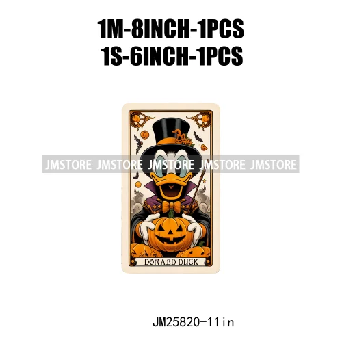 Cute Cartoon Animal Princess Characters Halloween Tarot Cards DTF Iron On Transfers Stickers Ready To Press For T-shirt Bags