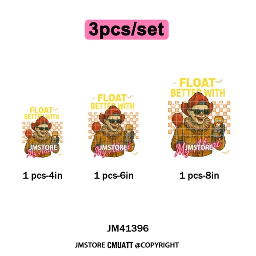 Spooky Soda Can Killer Checkered Horror Characters Drink Halloween Iron on DTF Heat Transfer Stickers Ready to Press for Textile