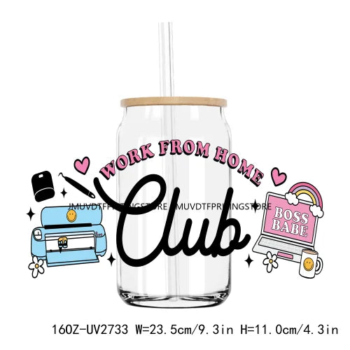 All I Need Is My Book & Coffee 16OZ UV DTF Cup Wrap Transfers Stickers Custom Labels DIY Waterproof Logo For Libbey Glass Can