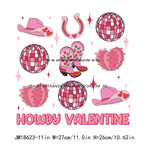 Western Highland Cow Valentine Decals Dead Inside But It's Valentine's Funny Skeleton XOXO Love DTF Transfer Stickers For Shirts