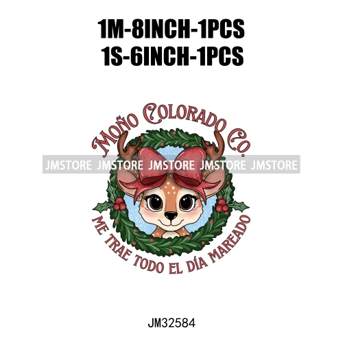 Mexican Christmas Vibes Tis The Season Feliz Navidad Calories No Cuentan Iron On DTF Transfer Sticker Ready To Press For Hoodies