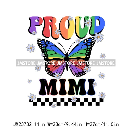 Colorful Pride Month LGBTQ Rainbow Butterfly Straight Against Hate Love Is Love Iron On DTF Transfer Stickers Logos For Clothing