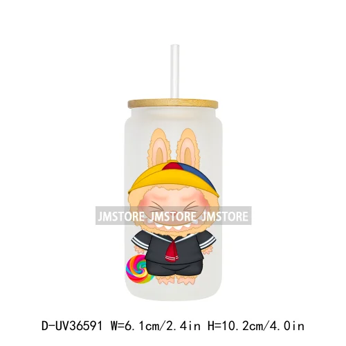Funny Cartoon Monster Doll In Costume UV Sticker Decals For Libbey Cold Cups Mugs Tumbler Transfer Stickers Waterproof Prints