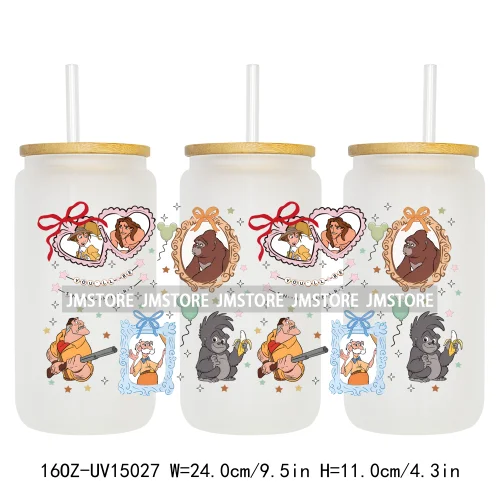 Magical Mirror Cartoon Coquette Bow 16OZ UV DTF Cup Wraps Ready To Apply Waterproof Transfer Stickers For Libbey Glass Can Mugs
