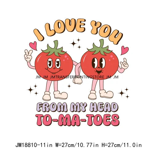 Retro Groovy Valentine Love XOXO Be Mine Better Together Decals I Love You More Than Coffee DTF Transfers Stickers For Hoodies