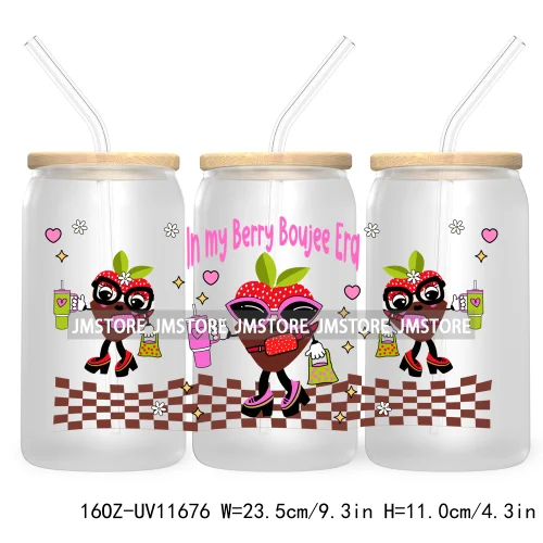 Love Mexican Concha Cafecito Valentine Day UV DTF Cup Wrap Transfer Sticker For 16OZ Libbey Glass Can Custom Logo Coquette Heart