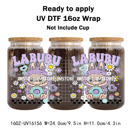 Colorful Cartoon Monster Dolls Princess UV DTF Stickers Ready To Transfer Cup Wrap Custom Labels For Libbey Can Glass Tumbler