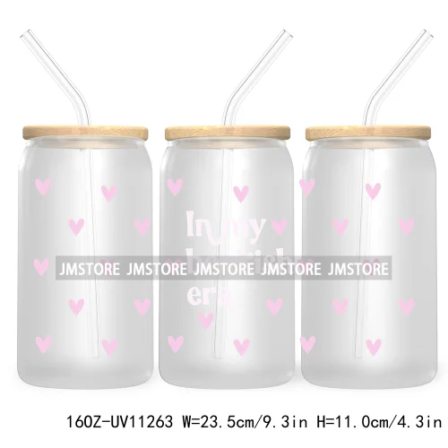 Trendy Coffee And Books Reading Floral Flowers 16OZ UV Cup Wrap DTF Transfer Stickers For Libbey Glass Can Cups Tumbler Labels