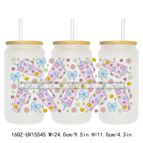 Summer Trip Girly Camping UV DTF Stickers Ready to Transfer Cup Wrap Custom Labels DIY Craft For Libbey Glass Can Mug Tumbler