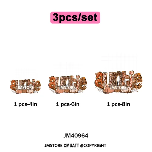 Coquette Preppy Fall Leopard Mama Floral Amen Autumn Pumpkin Season Iron on DTF Transfers Stickers Ready to Press for Textile